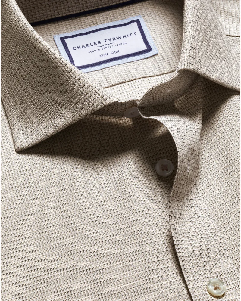 Charles Tyrwhitt Bügelfreies Kensington Hemd Grau