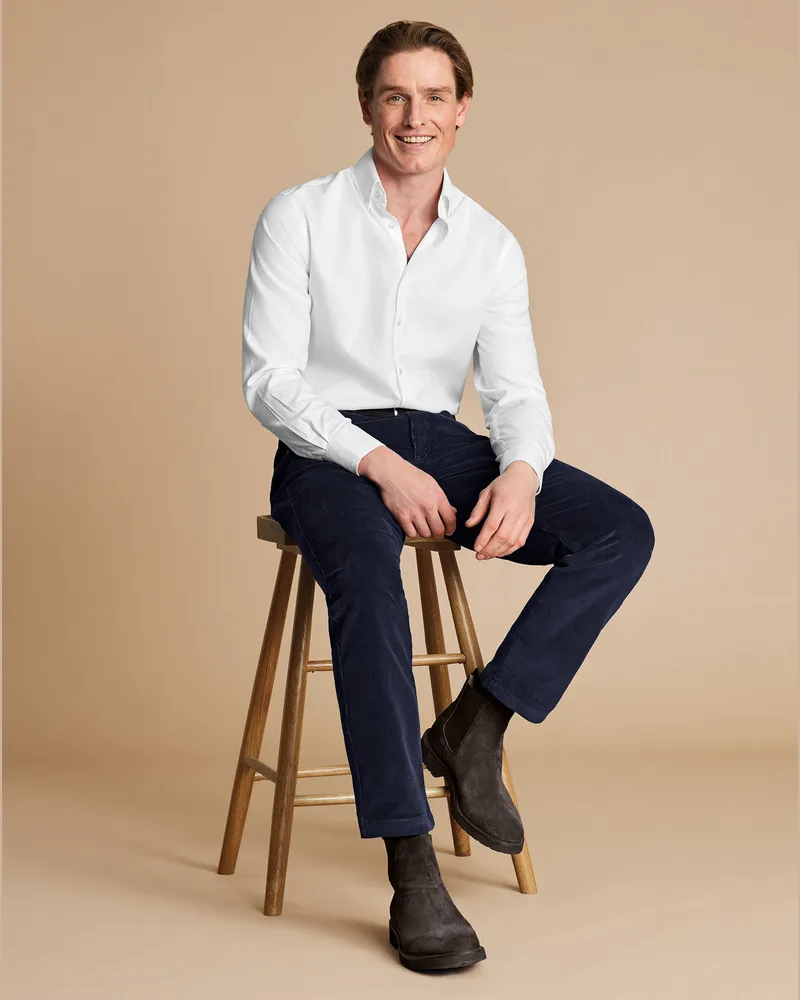 Charles Tyrwhitt 5-Pocket-Jeans Marineblau