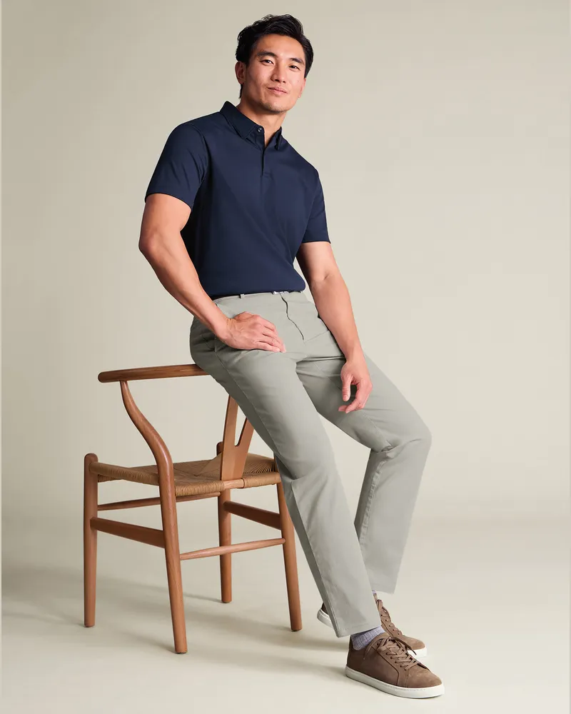 Charles Tyrwhitt Garment-dyed Chino Silbergrau Silber