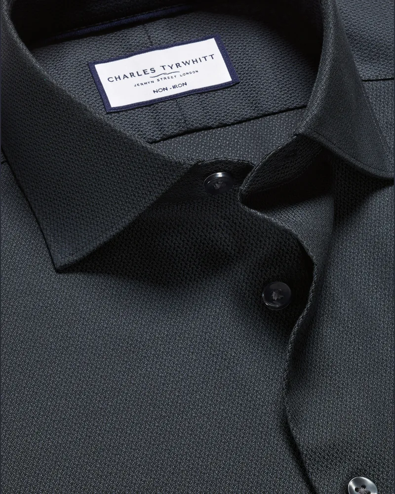 Charles Tyrwhitt Bügelfreies Hemd Grau