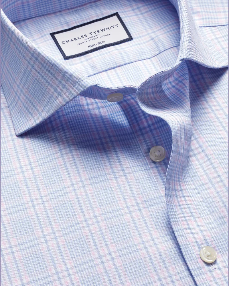 Charles Tyrwhitt Bügelfreies Twill-Hemd Rosa
