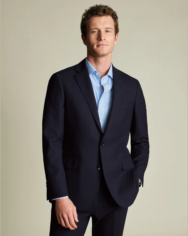 Charles Tyrwhitt Ultimatives Performance-Anzugsakko Blau