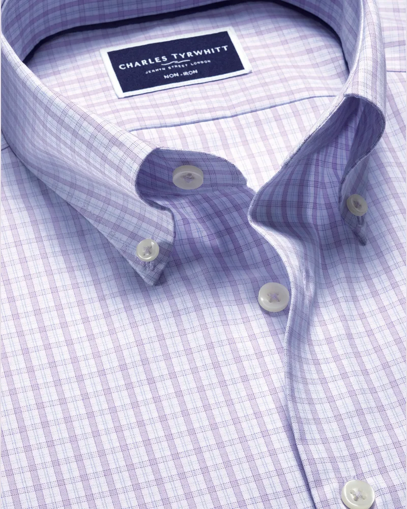 Charles Tyrwhitt Bügelfreies Oxfordhemd Purple