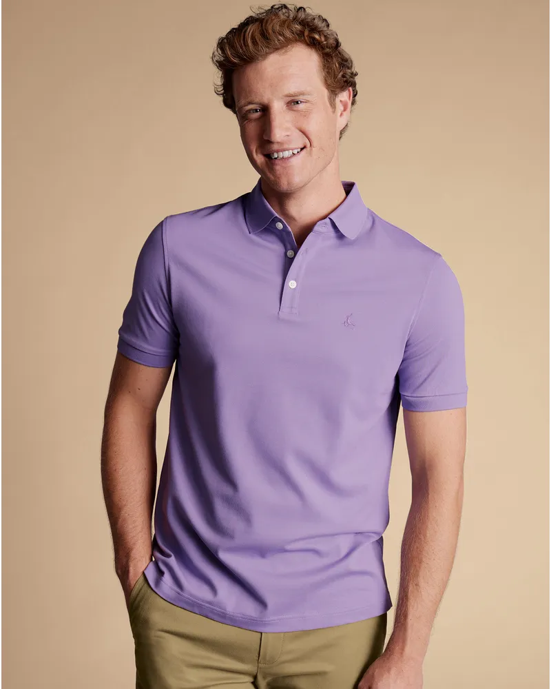 Charles Tyrwhitt Tyrwhitt Piqué-Polo Lila Purple