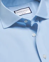 Charles Tyrwhitt Bügelfreies Twill-Hemd Blau