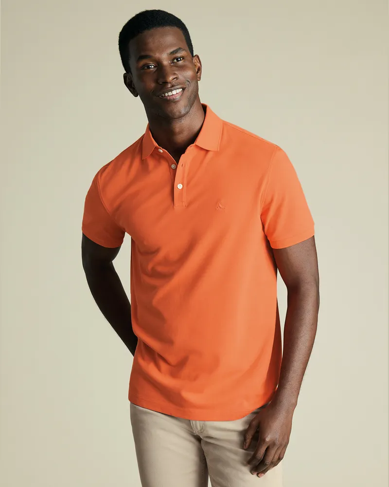 Charles Tyrwhitt Piqué-Polo Orange Orange