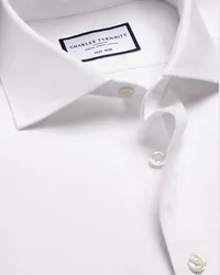 Charles Tyrwhitt Bügelfreies Twill-Hemd Weiß