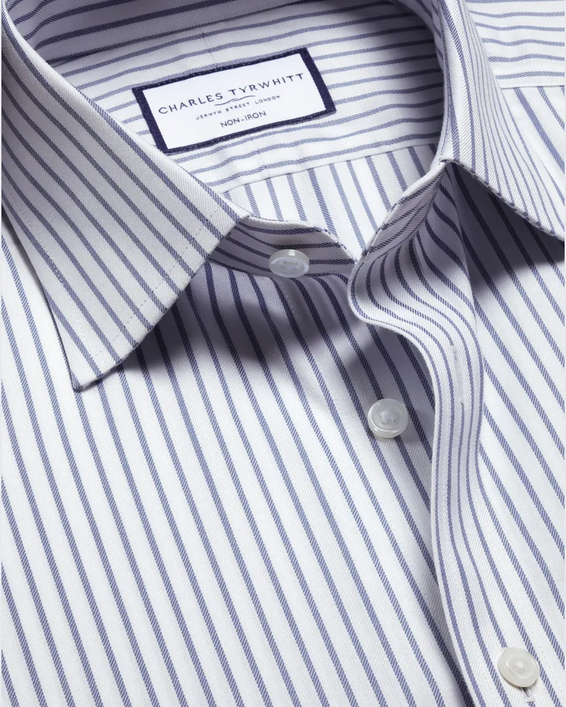 Charles Tyrwhitt Bügelfreies Twill-Hemd Indigo