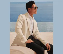 Sakko aus Baumwoll-Leinen-Mix