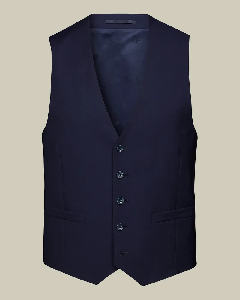 Charles Tyrwhitt Italienische Anzugweste Tief Blau