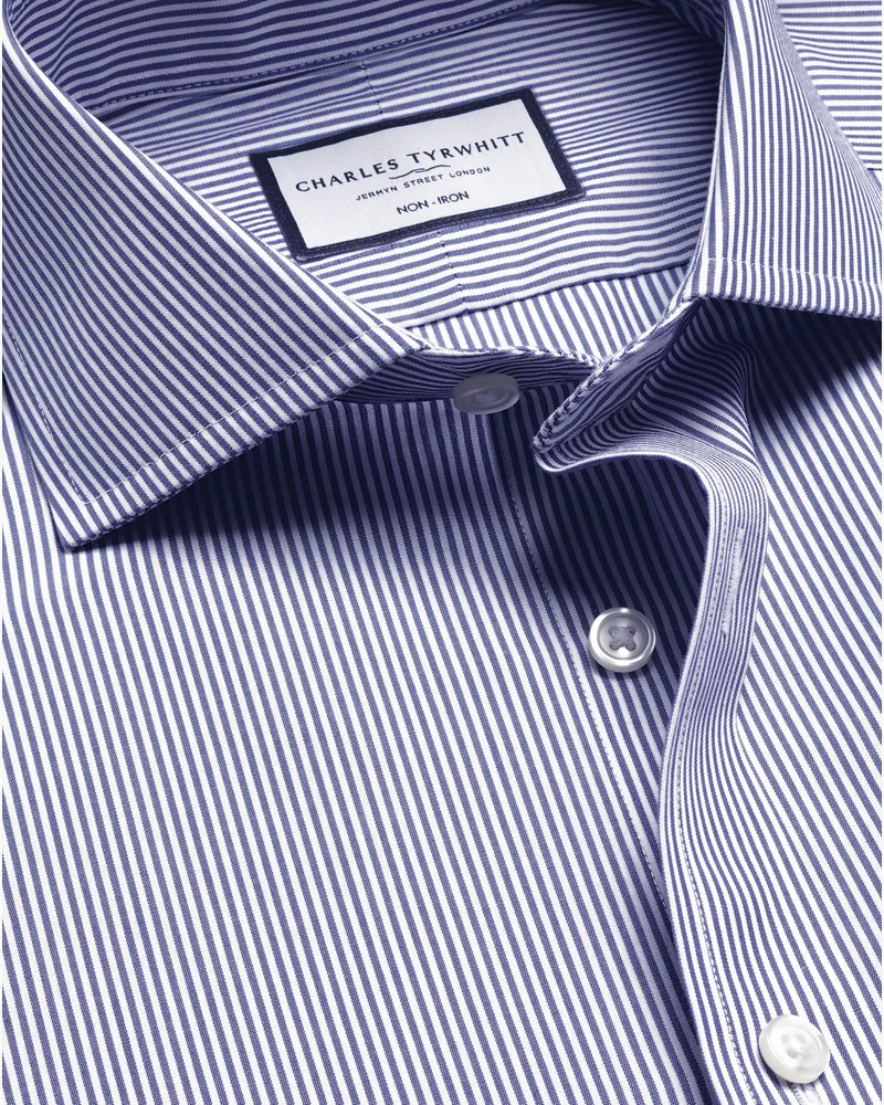 Charles Tyrwhitt Bügelfreies Hemd Königsblau