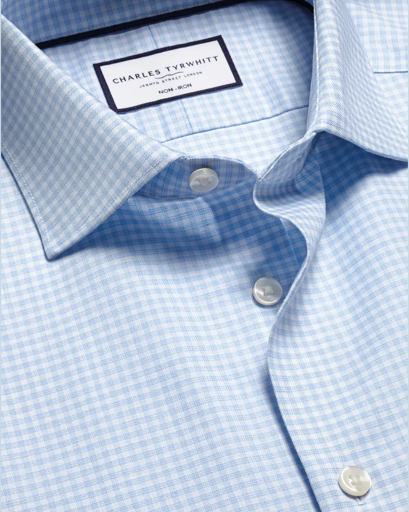Charles Tyrwhitt Bügelfreies Hemd Blau