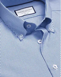 Charles Tyrwhitt Bügelfreies Oxfordhemd Blau