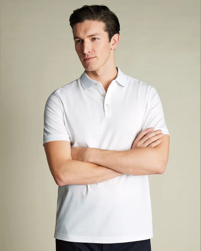 Charles Tyrwhitt Tyrwhitt Piqué-Polo Weiß Weiß