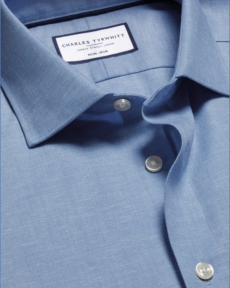 Charles Tyrwhitt Bügelfreies Hemd Blau