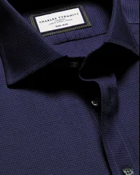 Charles Tyrwhitt Bügelfreies Kensington Hemd Blau