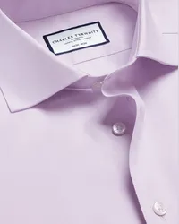 Charles Tyrwhitt Bügelfreies Twill-Hemd Purple