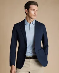 Charles Tyrwhitt Sakko aus Stretch-Baumwolle Marineblau