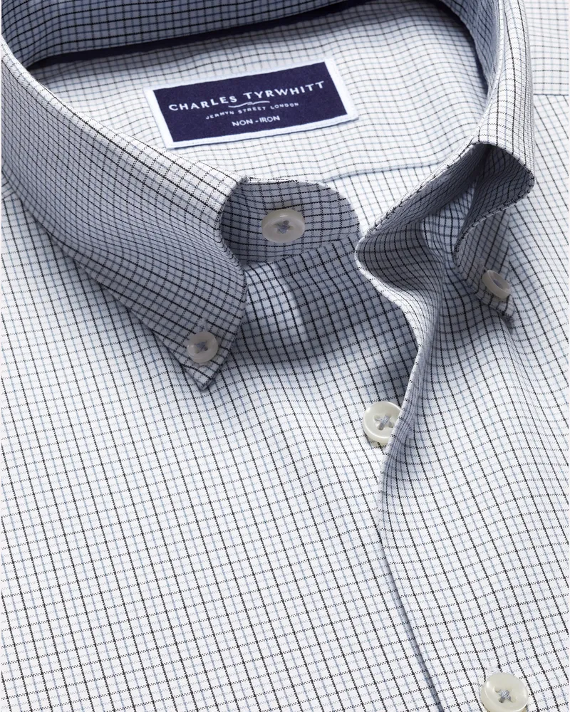 Charles Tyrwhitt Bügelfreies Oxfordhemd Schwarz