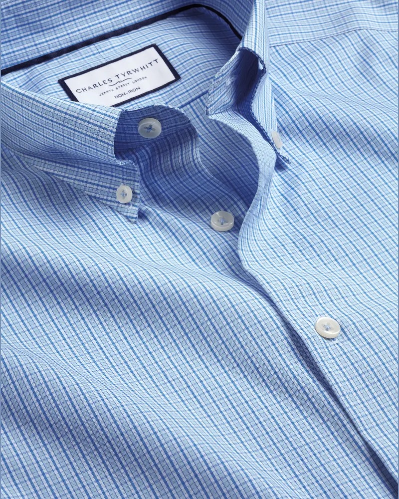 Charles Tyrwhitt Bügelfreies Oxfordhemd Blau