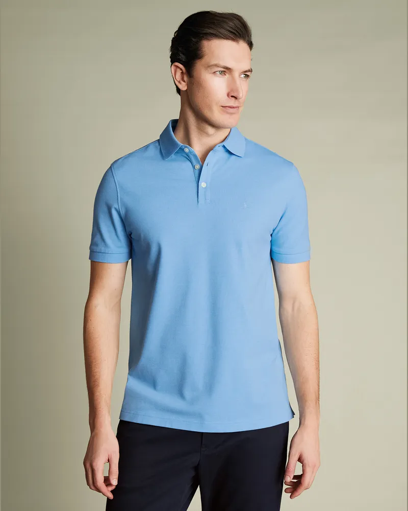Charles Tyrwhitt Tyrwhitt Piqué-Polo Hellblau Blau