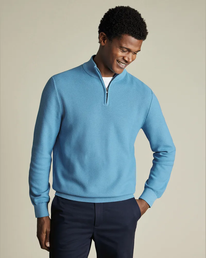 Charles Tyrwhitt Troyer aus Baumwolle Blau