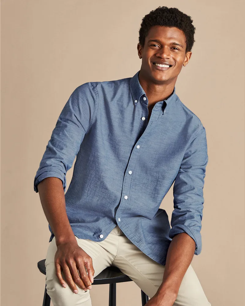 Charles Tyrwhitt Chambray-Hemd Chambray