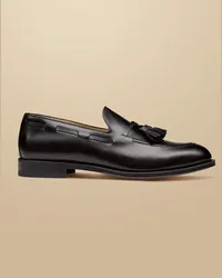 Charles Tyrwhitt Quasten-Slipper aus Leder Schwarz