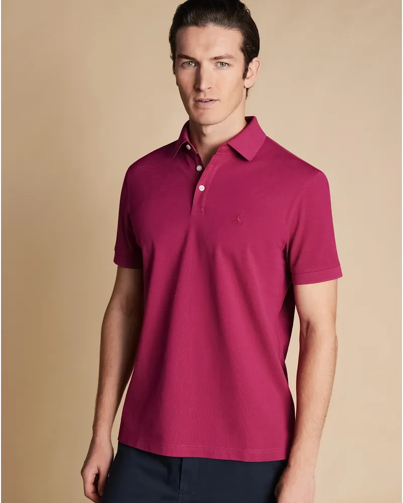 Charles Tyrwhitt Tyrwhitt Piqué-Polo Pink Pink