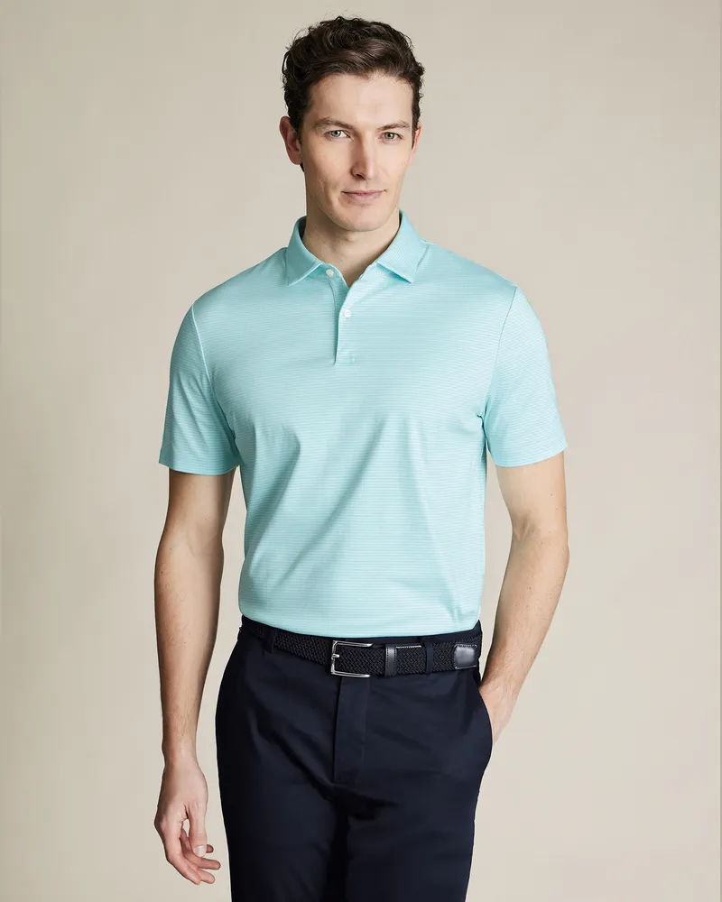 Charles Tyrwhitt Performance Polo Grün