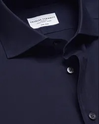 Charles Tyrwhitt Bügelfreies Twill-Hemd Marineblau