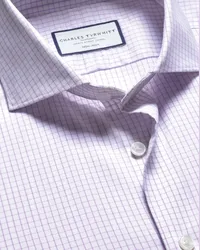 Charles Tyrwhitt Bügelfreies Twill-Hemd Purple