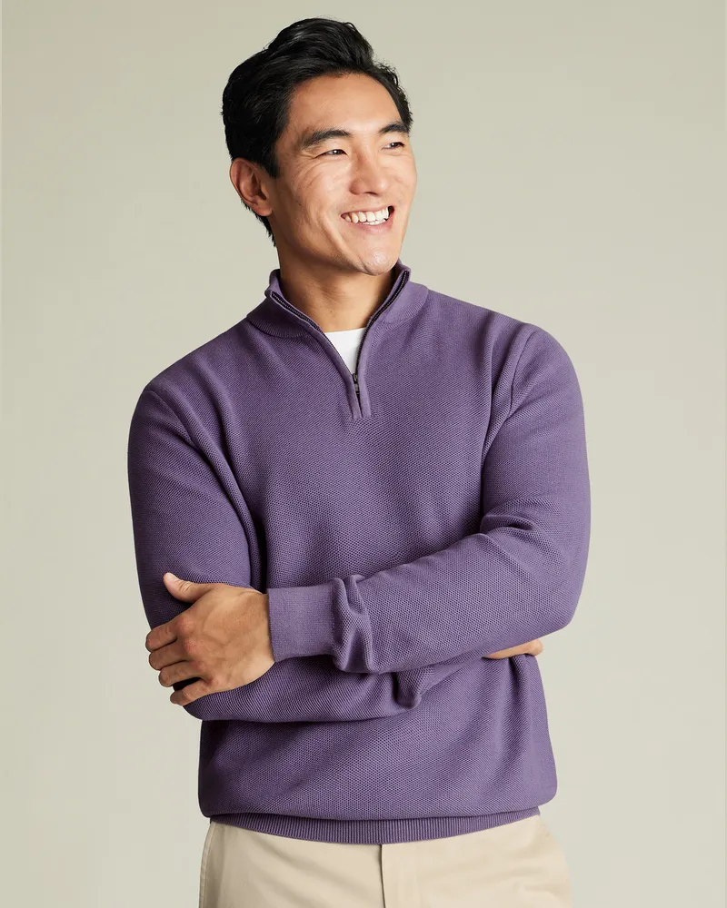 Charles Tyrwhitt Troyer aus Baumwolle Purple
