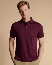 Charles Tyrwhitt Tyrwhitt Piqué-Polo Weinrot Rot