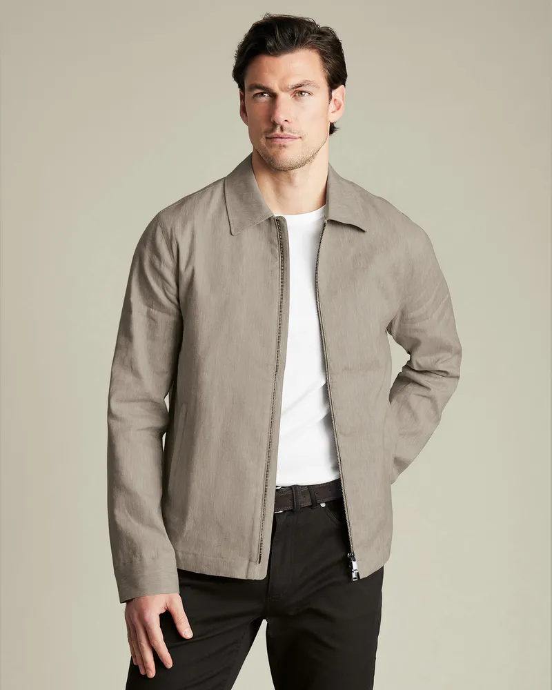 Charles Tyrwhitt Harrington Jacke aus Leinen Neutral