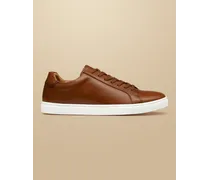 Sneaker aus Leder Dunkles Gelb