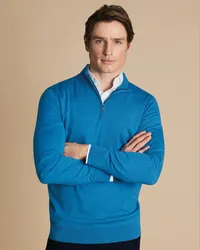 Charles Tyrwhitt Merino-Troyer Hellblau Blau