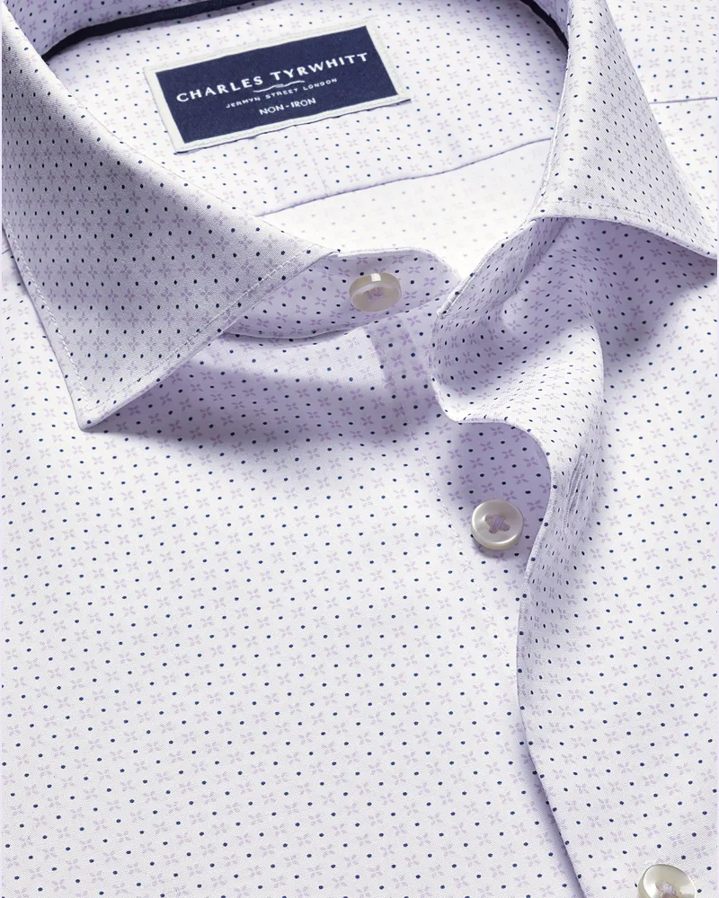 Charles Tyrwhitt Bügelfreies Stretch-Hemd Weiß