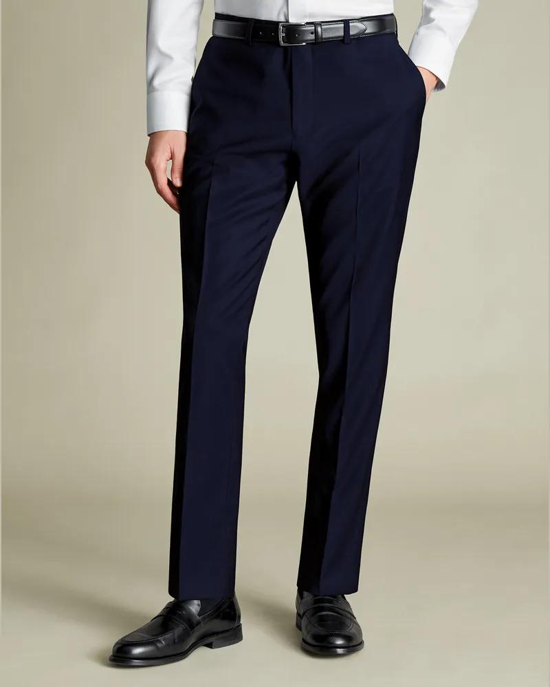 Charles Tyrwhitt Italienische Anzughosen Tief Blau