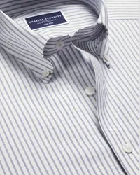 Charles Tyrwhitt Bügelfreies Stretch-Oxfordhemd Indigo