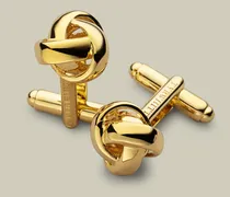 Knoten-Manschettenknöpfe Gold