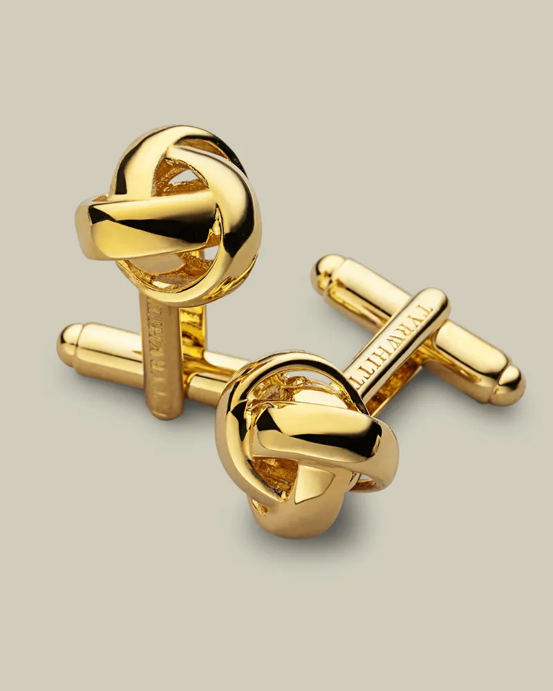 Charles Tyrwhitt Knoten-Manschettenknöpfe Gold Gold