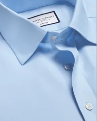 Charles Tyrwhitt Bügelfreies Twill-Hemd Himmelblau Blau