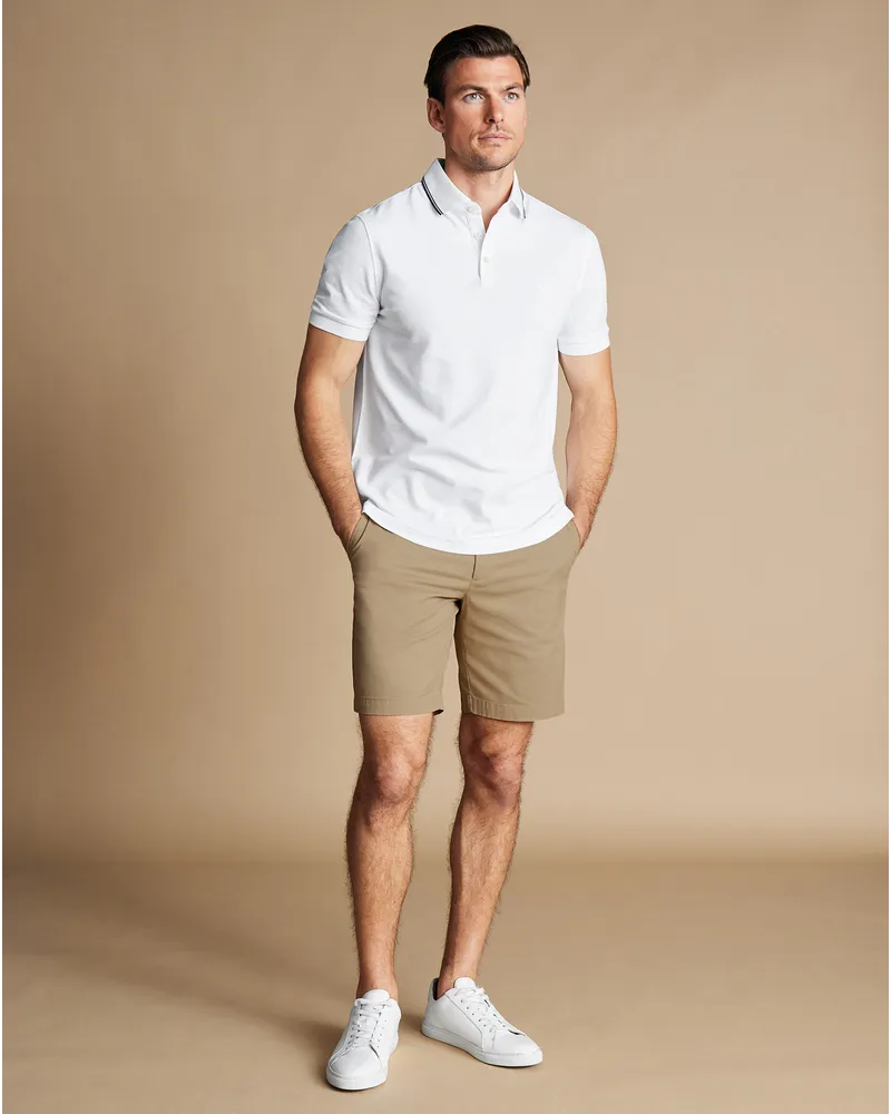 Charles Tyrwhitt Shorts aus Baumwolle Taupe Neutral