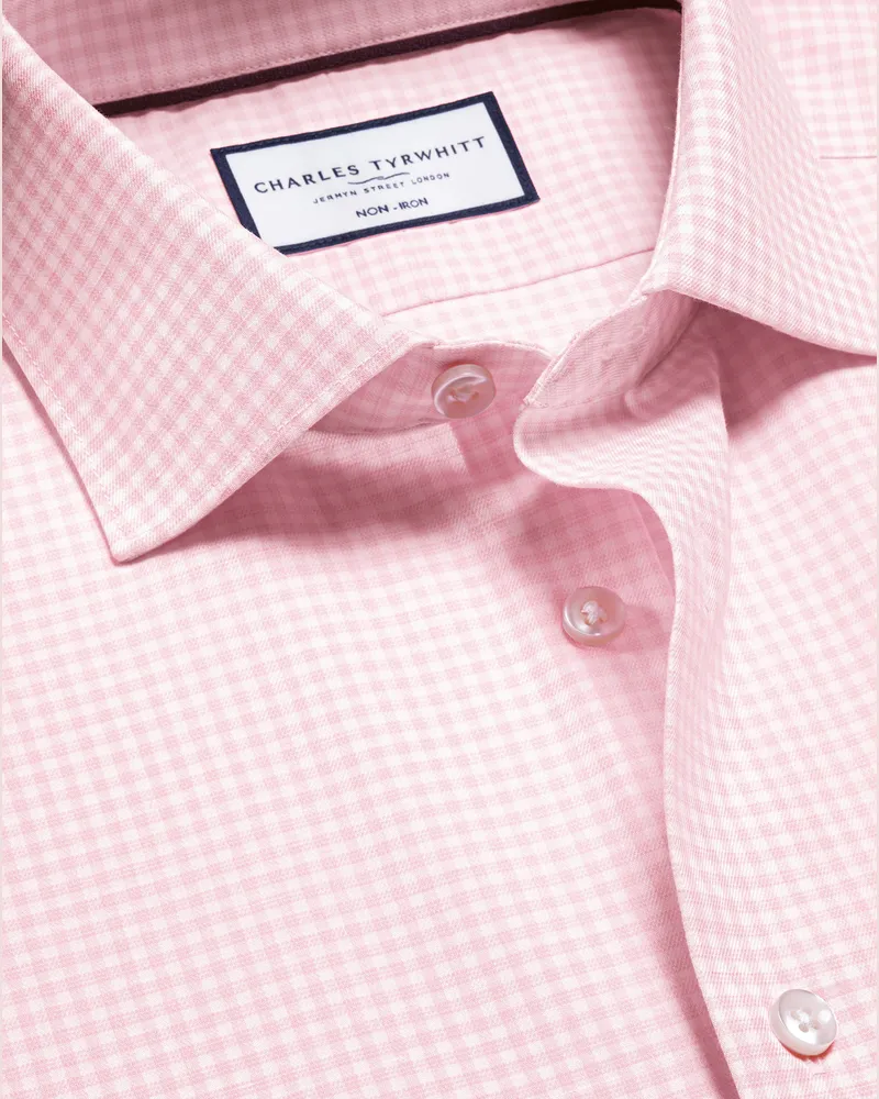 Charles Tyrwhitt Bügelfreies Hemd Rosa
