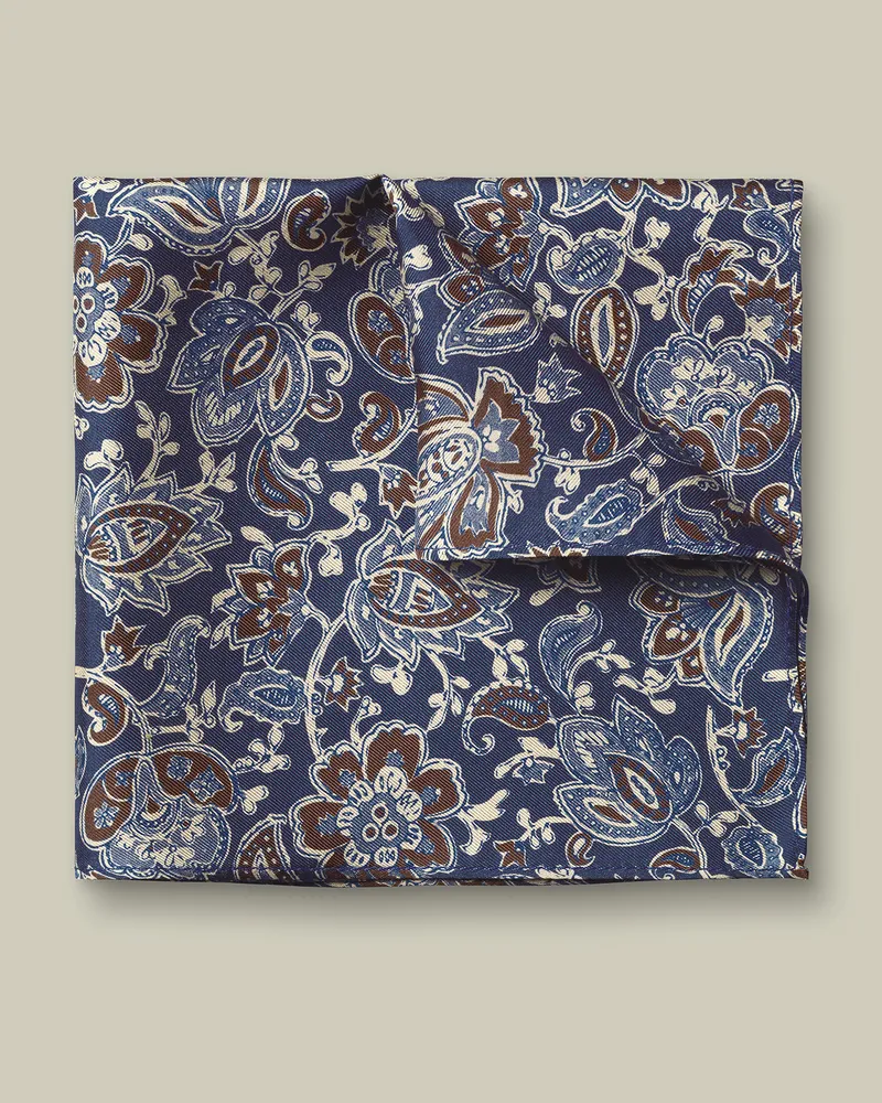 Charles Tyrwhitt Einstecktuch aus Seide Blau