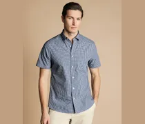 Bügelfreies kurzärmeliges Hemd - Französisches Marineblau