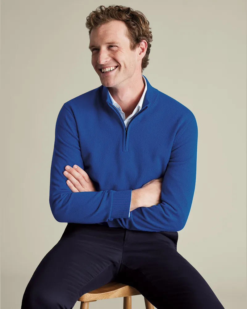 Charles Tyrwhitt Troyer aus Kaschmir Kobaltblau Blau