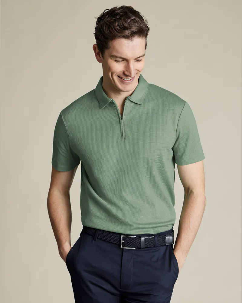 Charles Tyrwhitt Performance Polo Grün
