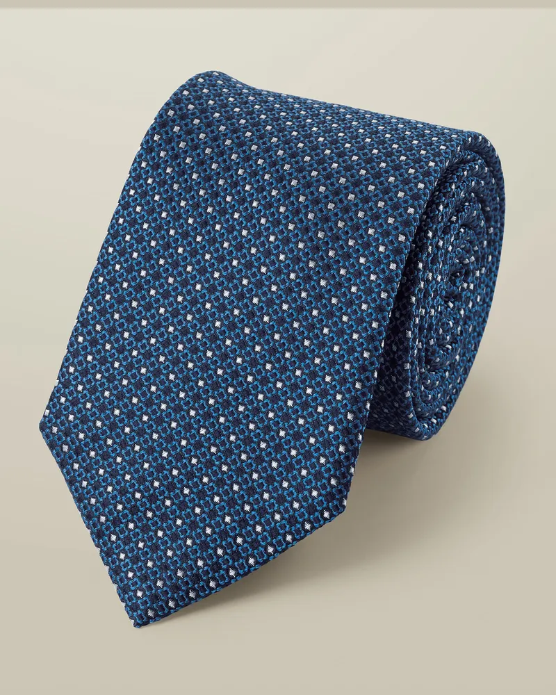 Charles Tyrwhitt Faux-Uni-Krawatte Silber